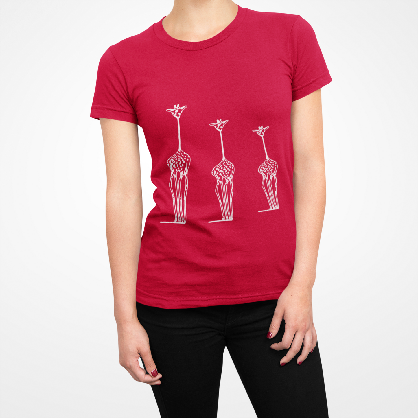 Giraffe Casual Women's T-Shirt, Comfy Everyday Tee, Gift for Her, Relaxed Fit, Cute Graphic Top, Perfect for Lounging