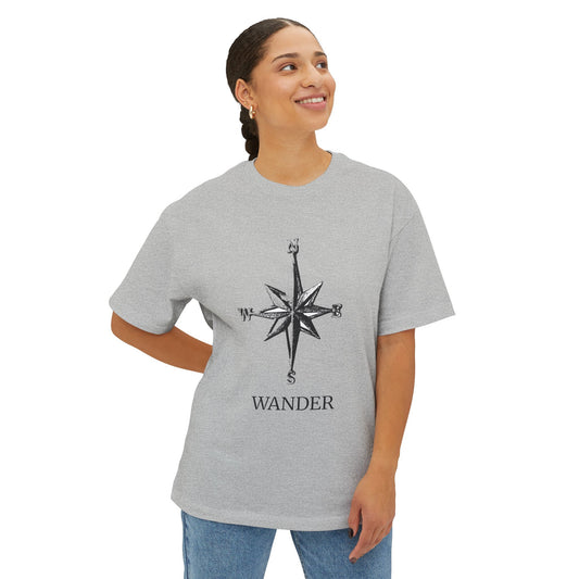 Wanderlust Boxy Tee - Unisex Oversized T-Shirt for Travelers, Adventure Lovers, Gift for Wanderers, Travel Lovers, Everyday Comfort Tee